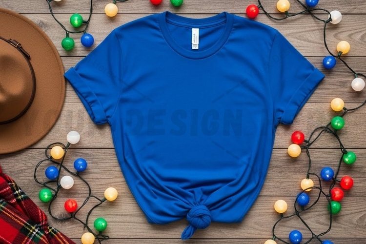 Blue knot t-shirt mockup design