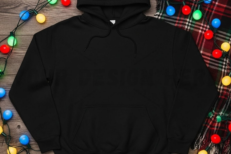 Black hoodie mockup design