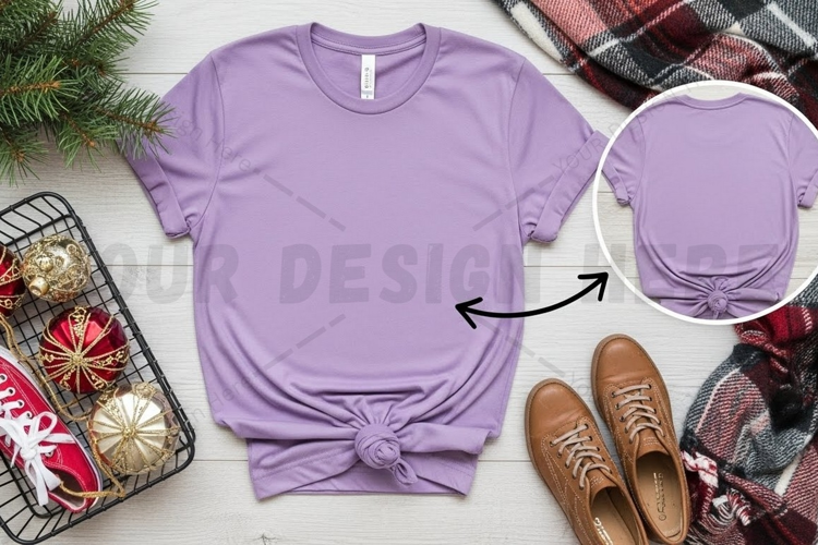 Lavender t-shirt mockup design