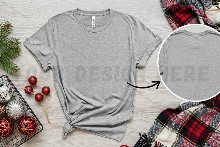 Gray t-shirt mockup design