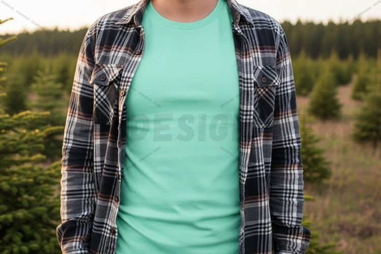 Black Tshirt Mockup Image 2