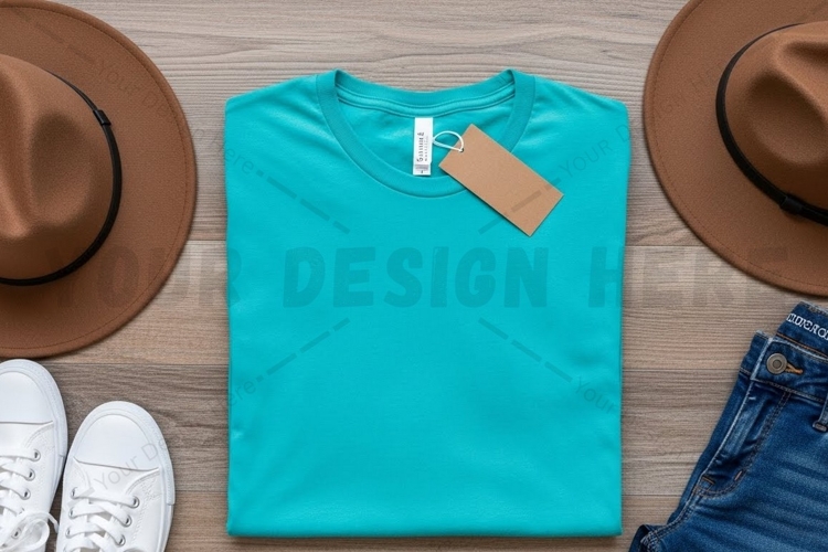White Tshirt Mockup Image 17