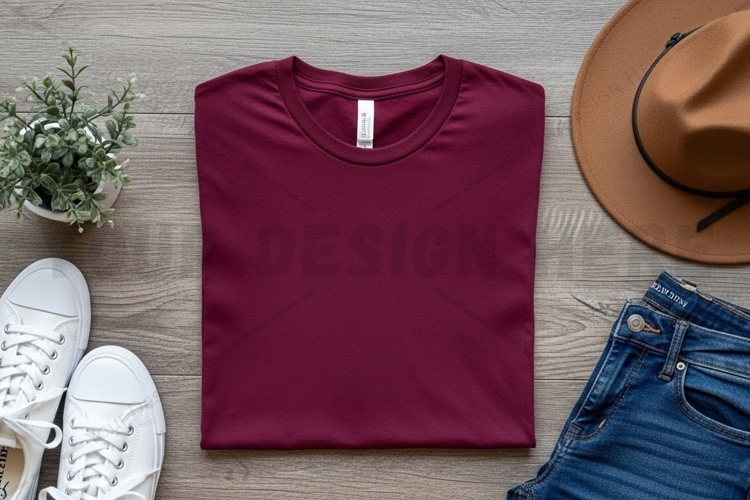 Pink t-shirt mockup design