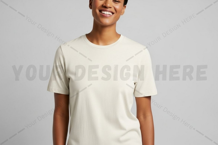 Men's classic crew neck t-shirt mockup design