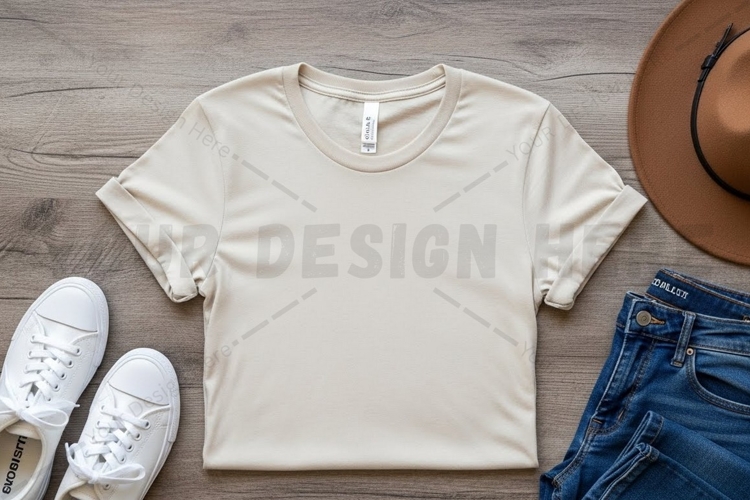 Minimalist t-shirt mockup design