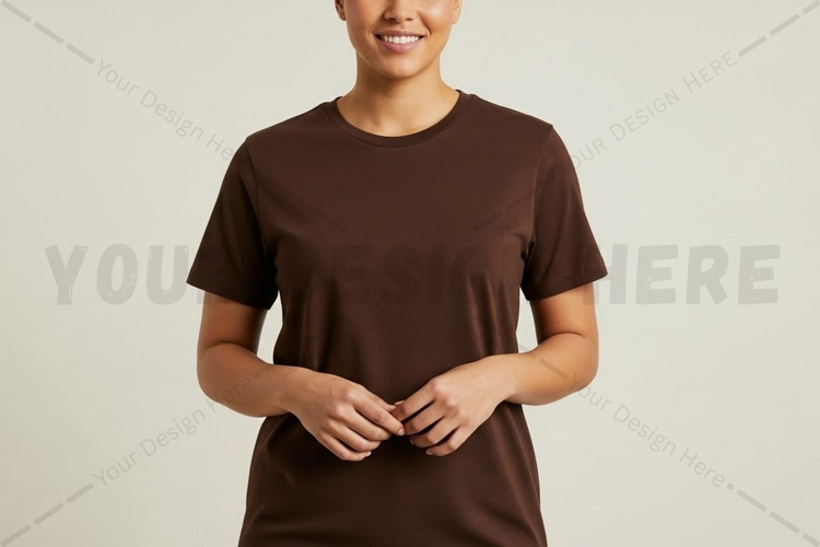 Brown t-shirt mockup design