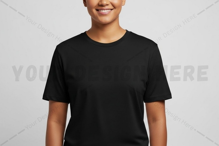 Black Tshirt Mockup Image 18