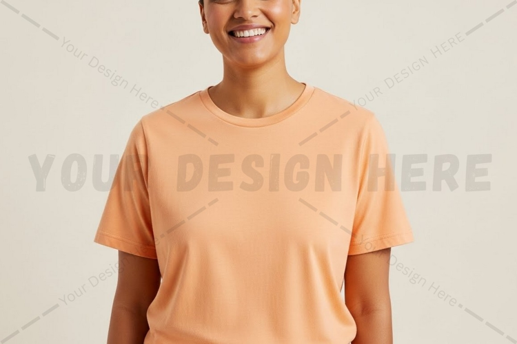 Peach blossom t-shirt mockup