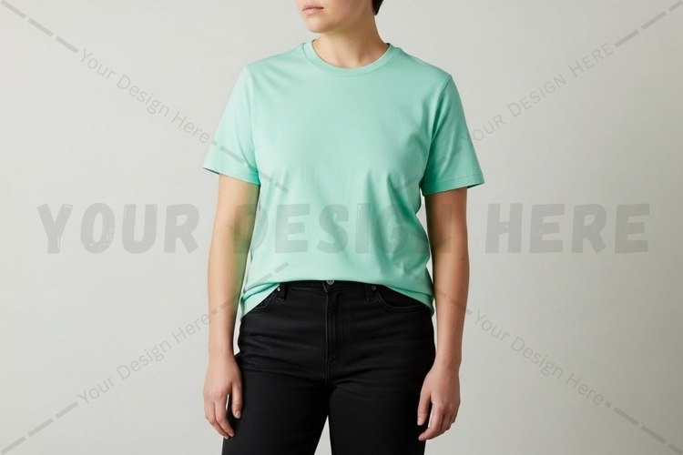 Black Tshirt Mockup Image 24