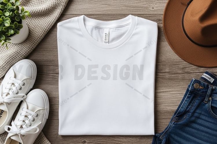 White Tshirt Mockup Image 11