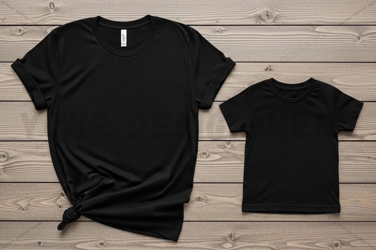 Black t-shirt mockup design