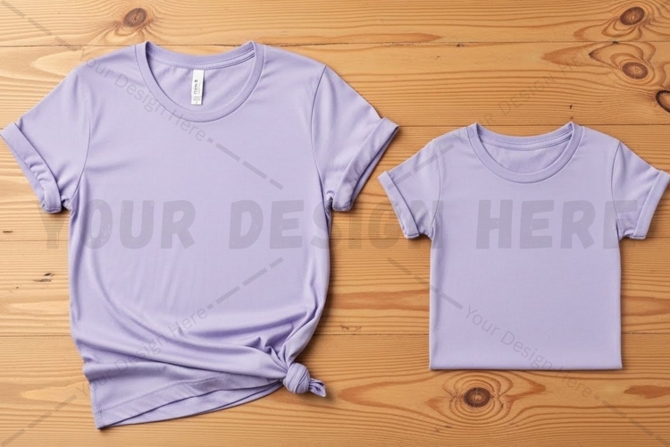 Lilac t-shirt mockup design