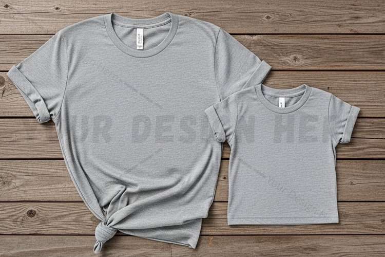 Gray t-shirt mockup design