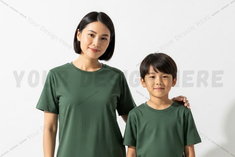 Green t-shirt mockup design