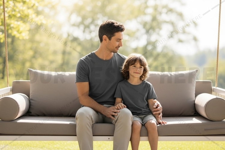 Casual gray t-shirt for men and boys t-shirt mockup design