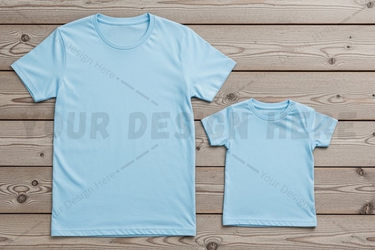 Light blue t-shirt mockup design