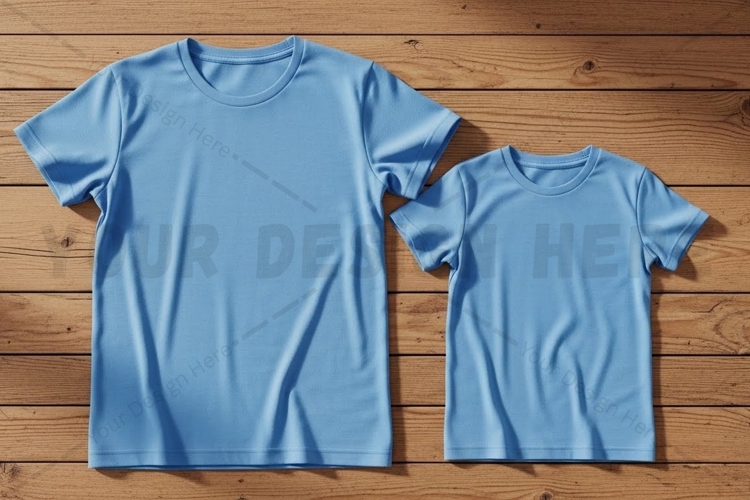 Light blue t-shirt mockup design