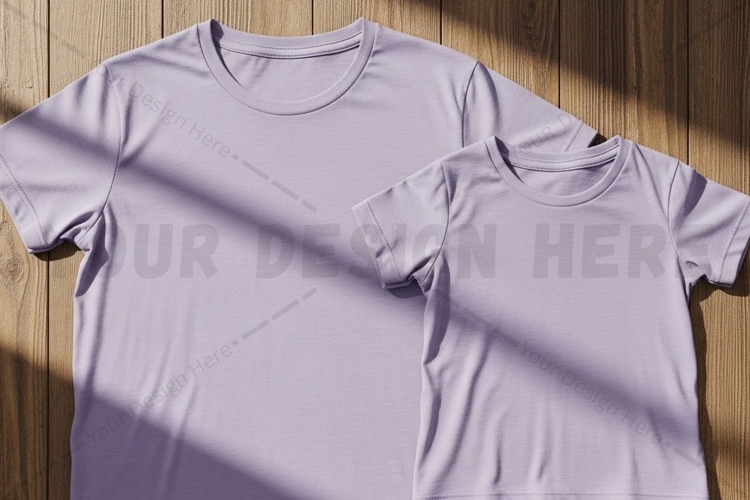 Lilac t-shirt mockup design