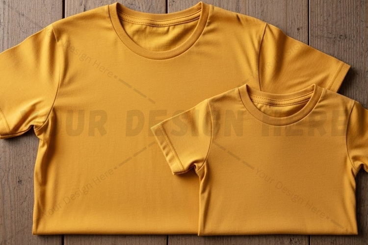 Bright yellow t-shirt mockup design