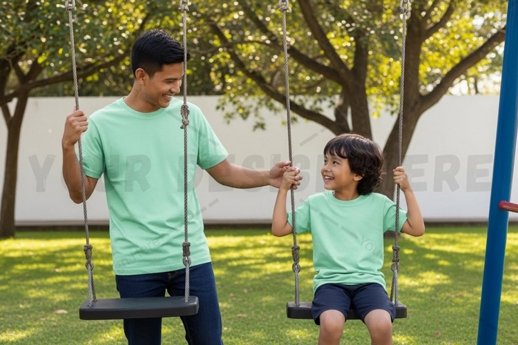 Light green t-shirt mockup design