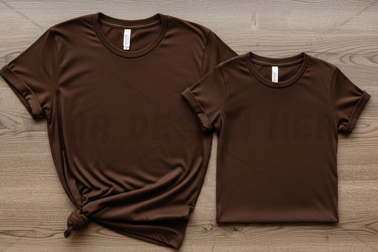 Brown t-shirt mockup design