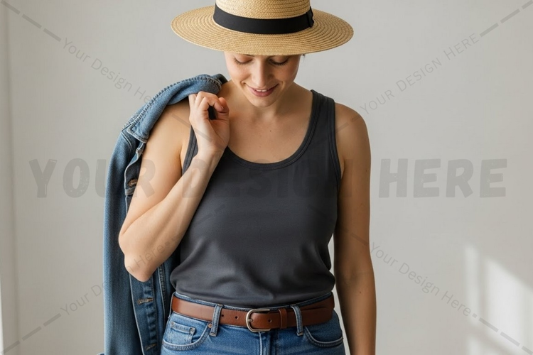 Casual summer t-shirt mockup design