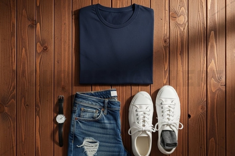 White Tshirt Mockup Image 19