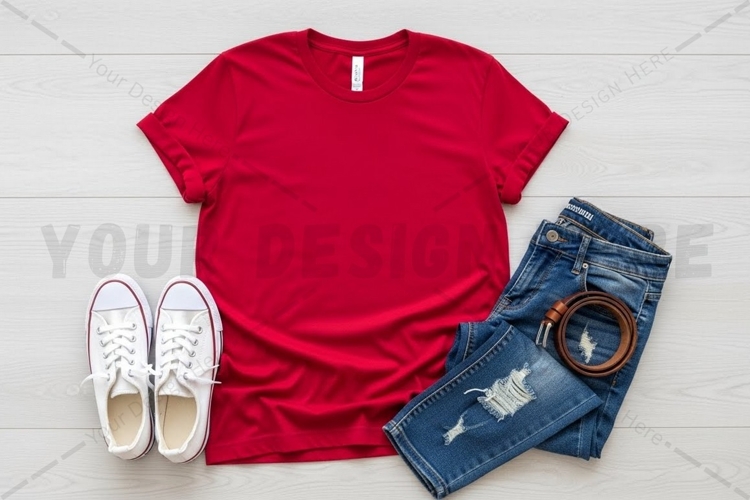 White Tshirt Mockup Image 5