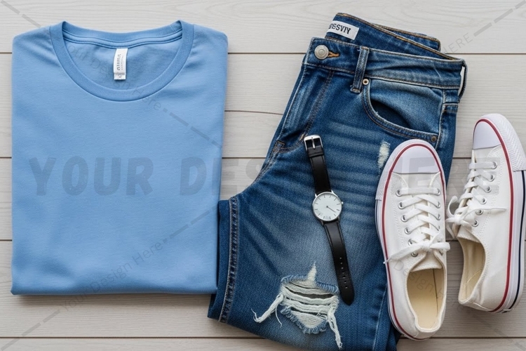 White Tshirt Mockup Image 3