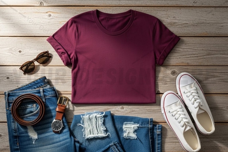 White Tshirt Mockup Image 4