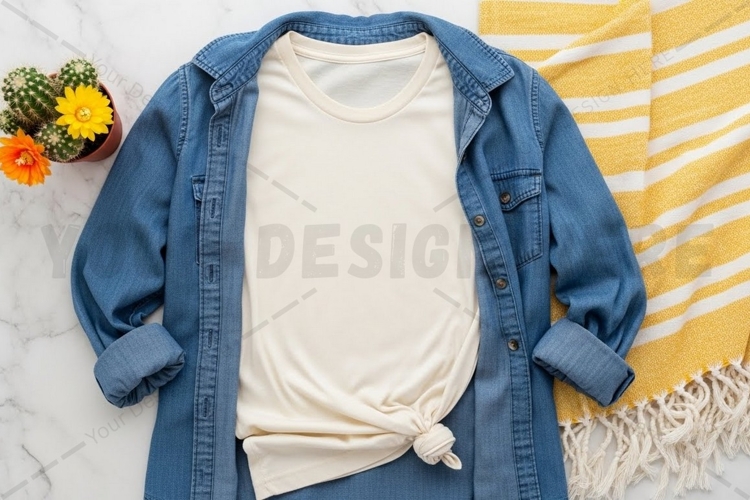 Casual maternity t-shirt mockup