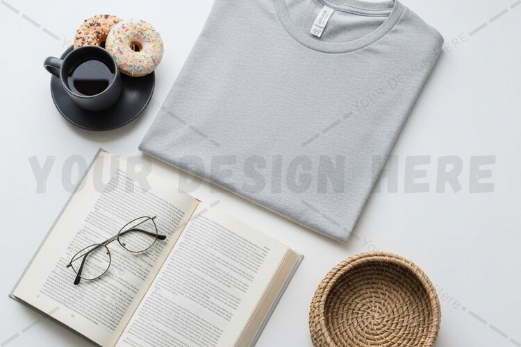 Bright orange hoodie t-shirt mockup example image 1