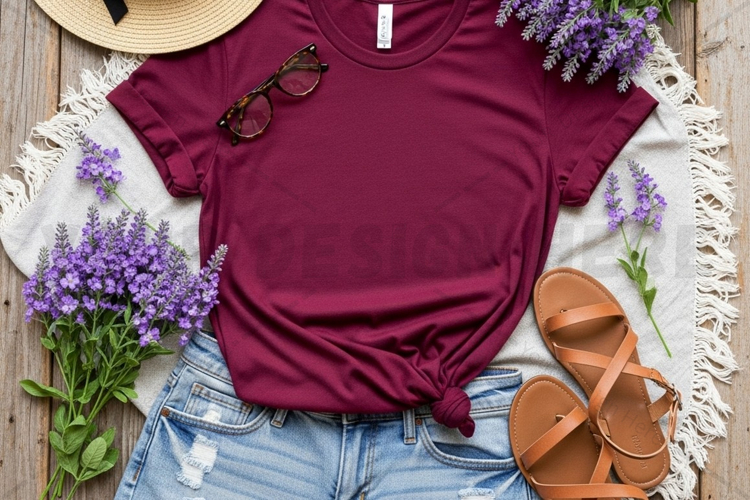 Casual gray hoodie with distressed jeans mockup