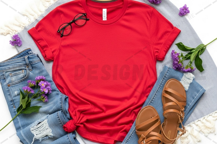 Light blue hoodie with denim jeans and coffee mug mockup