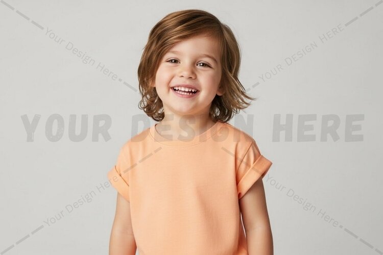Cute kids t-shirt mockup design example image 1