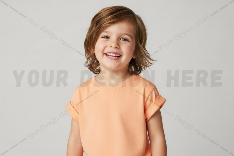 Cute kids t-shirt mockup design
