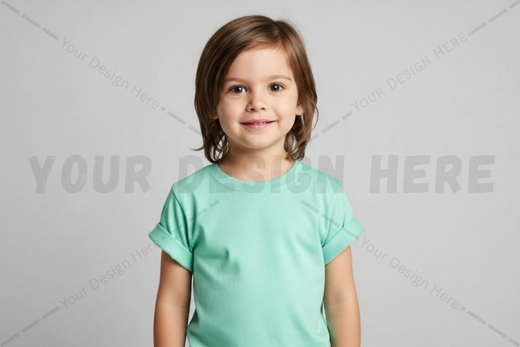 Cute kids t-shirt mockup design