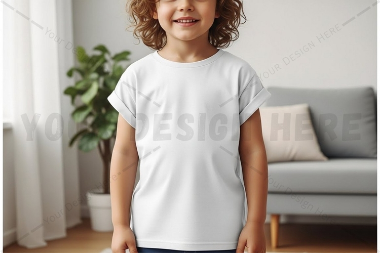 White t-shirt for kids mockup