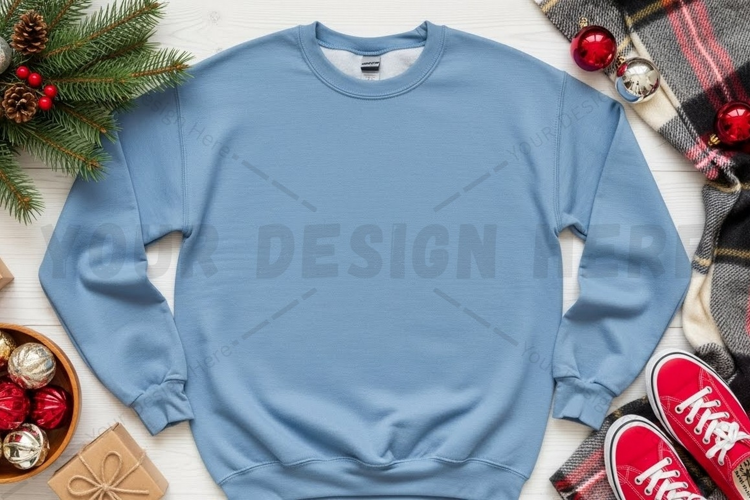 Light blue t-shirt mockup