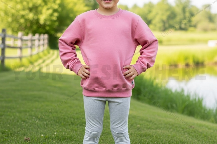 Pink long sleeve t-shirt mockup