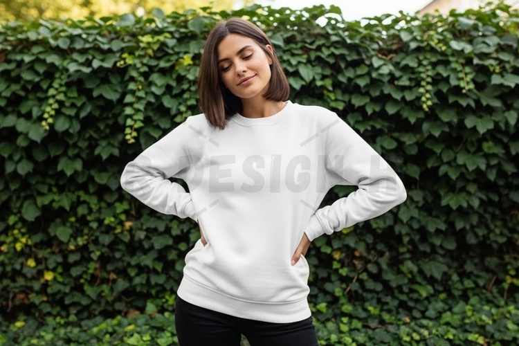 White long sleeve t-shirt mockup design