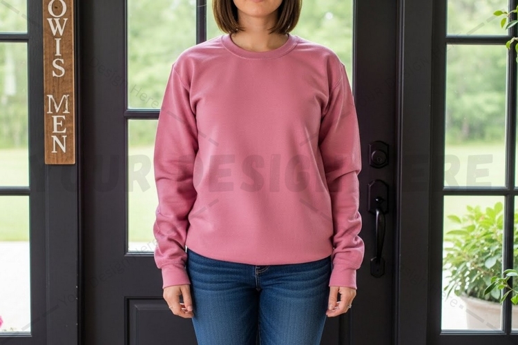 Pink t-shirt mockup design