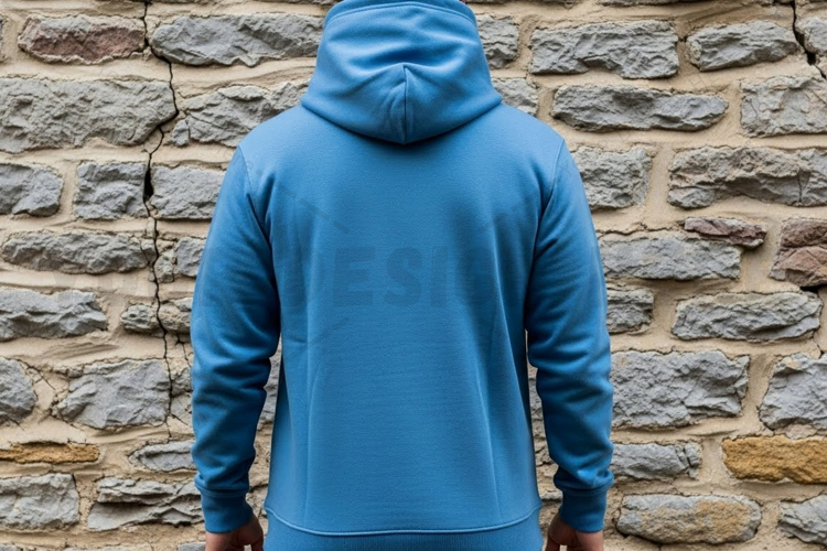 Blue hoodie mockup design