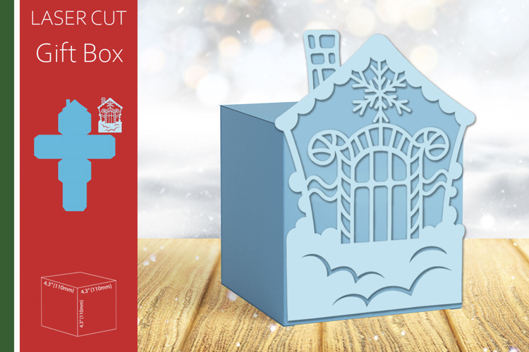 Christmas 3d paper gift box, Treat box Holiday