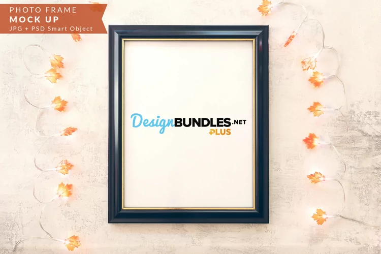 Photo Frame Mock up for Autumn