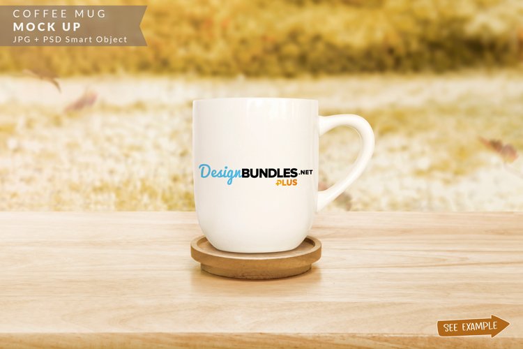 White Coffee Mug | Autumn Mock up example image 1