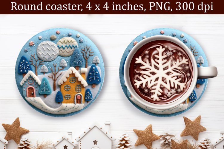 3d Christmas Coaster,Christmas Coaster Sublimation,Gnome Png