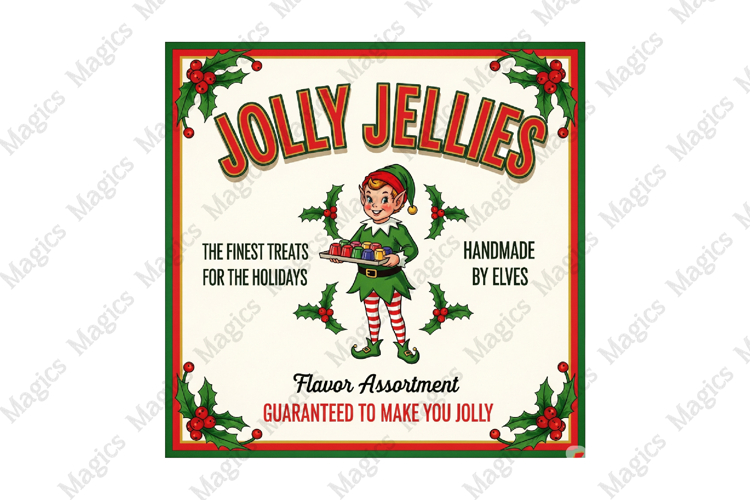 Vintage Christmas Labels Sublimation Png