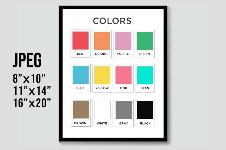 Colors Educational Prints JPEG example image 1