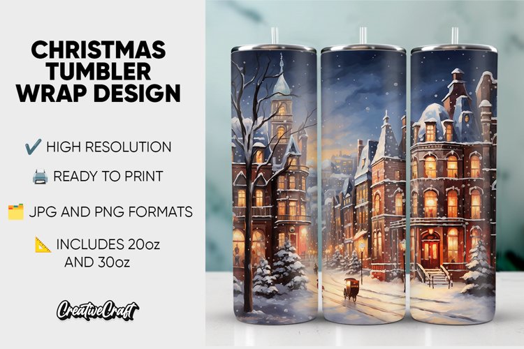 Christmas Tumbler Wrap Design, tumbler sublimation 20oz 30oz